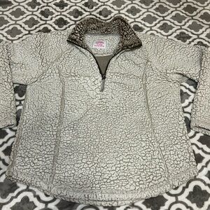 Cozy Sherpa, size Large, half zip pullover